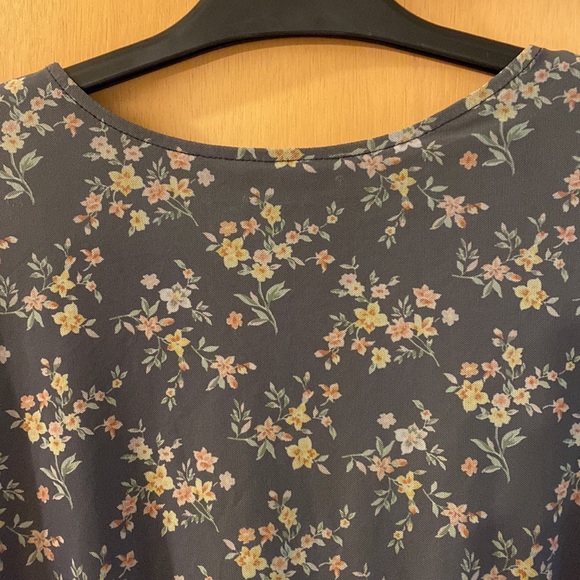 Ophelia Roe Floral Cinched Dress Green Plus Size 2X - Picture 14 of 16